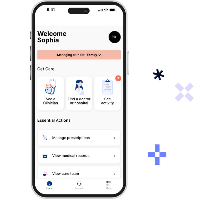 Antidote mobile app , home screen