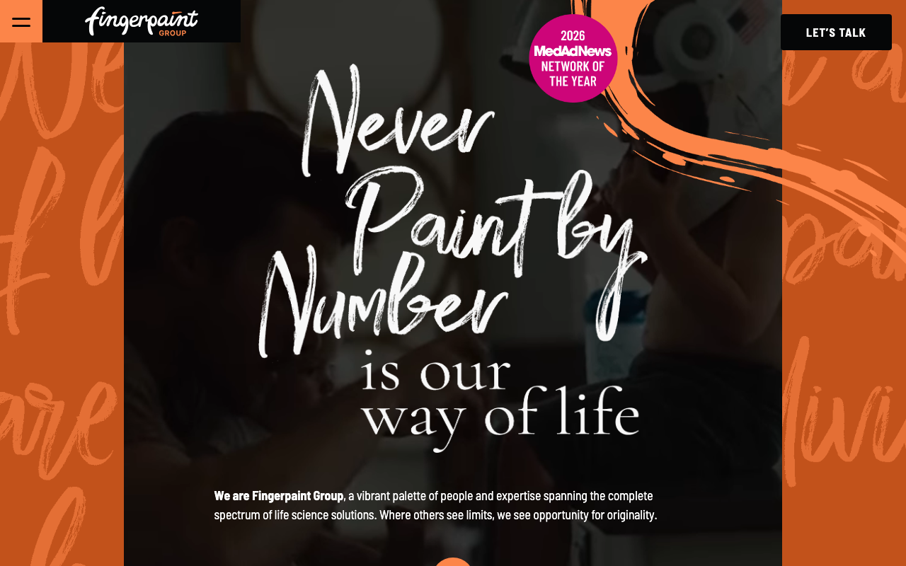 Fingerpaint Group homepage screenshot