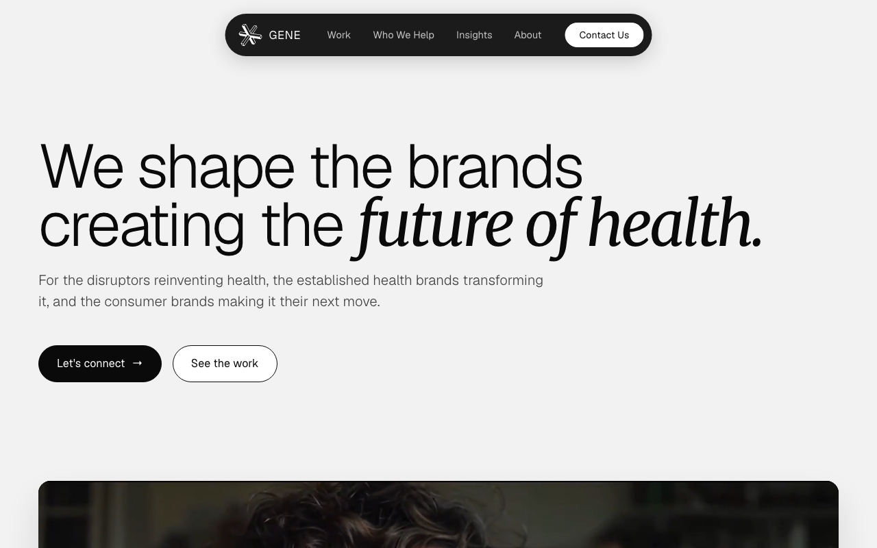 Gene homepage screenshot