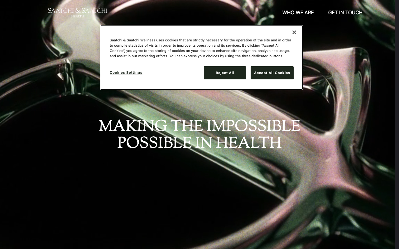 Saatchi Health homepage screenshot